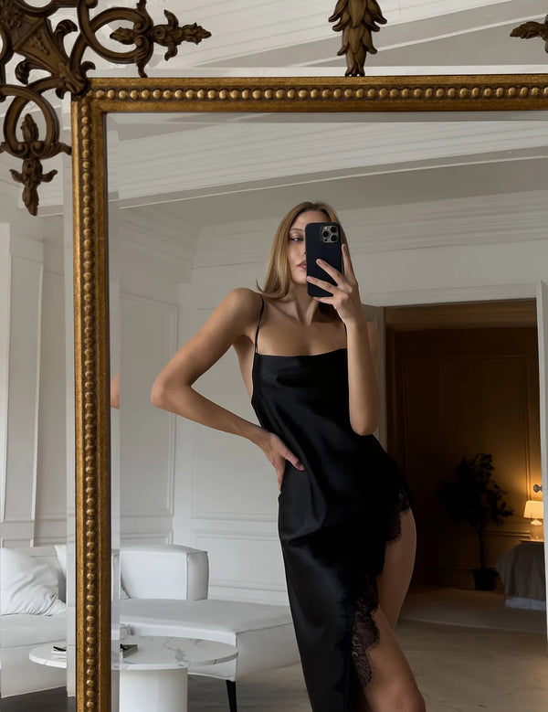 LUXURY BLACK GECELİK (KÜLOT DAHİL)