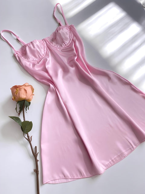 PİNK SATEN GECELİK