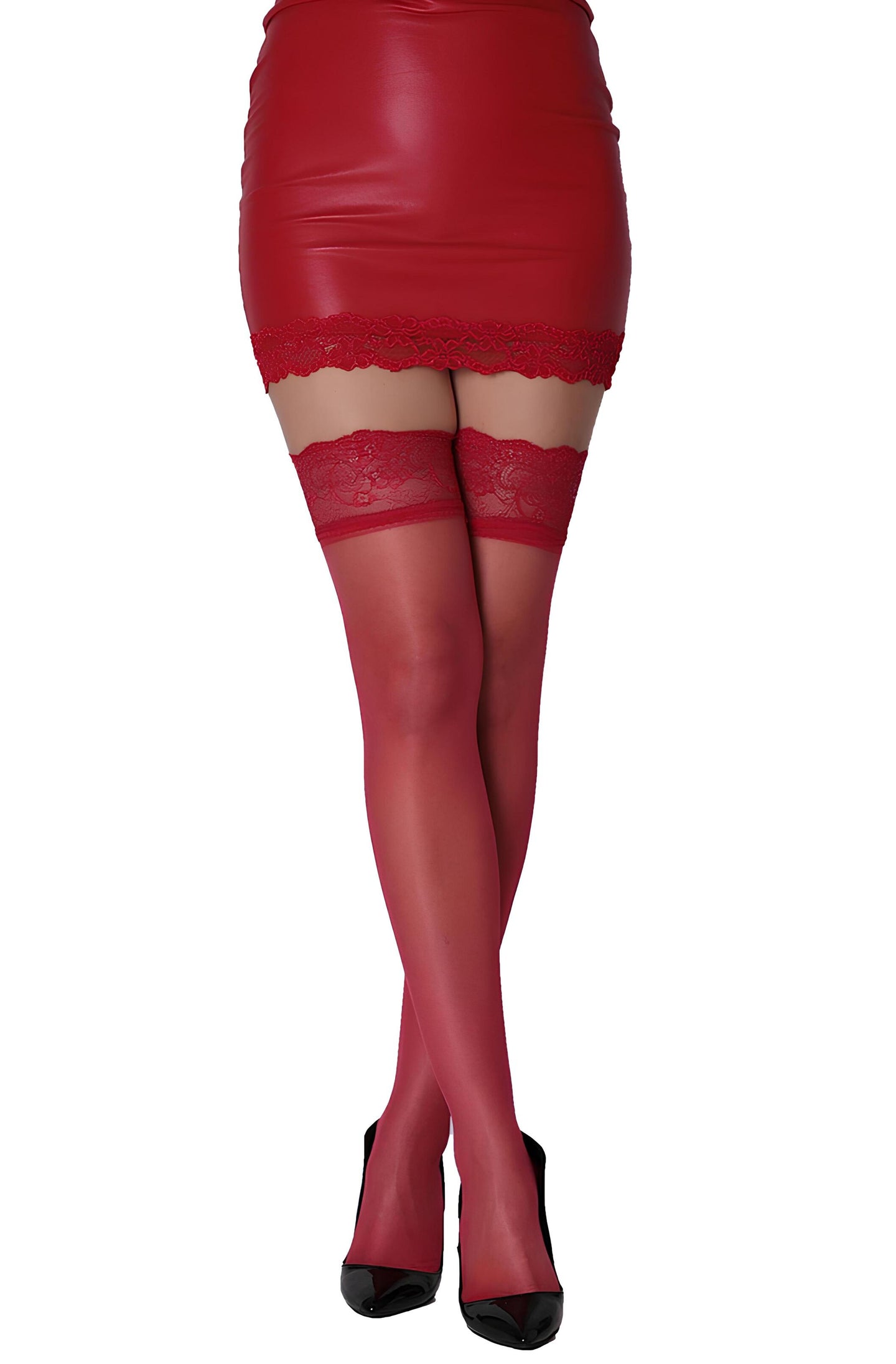 KIRMIZI JARTİYER ÇORAP