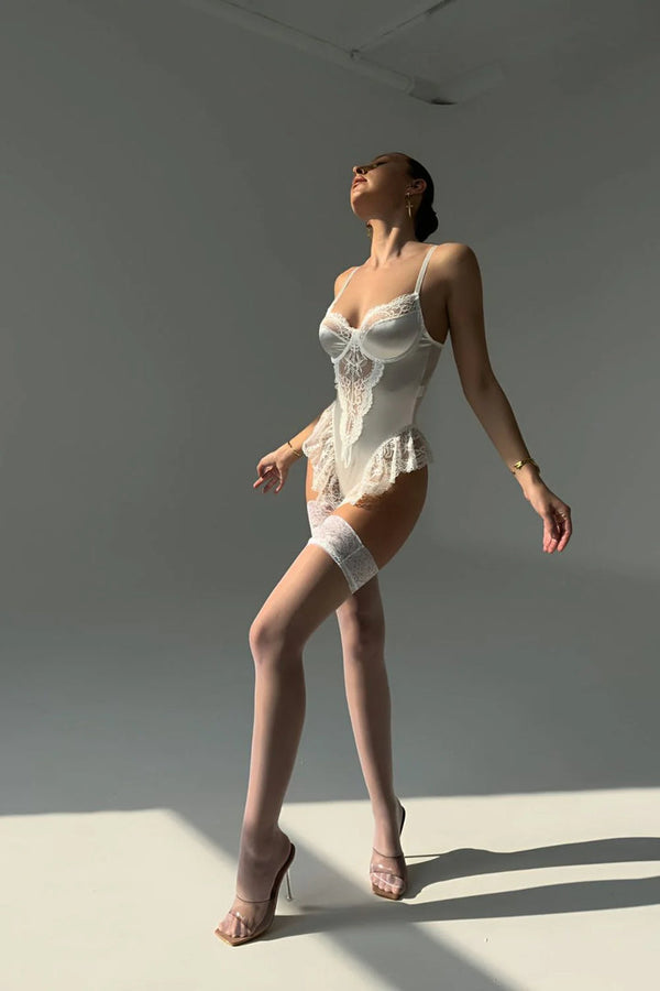 Alessia Bodysuit - Eldiven, Çorap Dahil