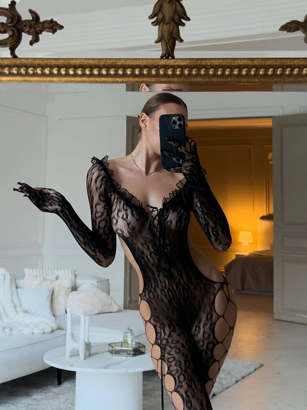 Lunessa Premium Vücut Çorabı - Siyah