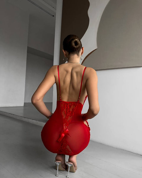 Rosalia Babydoll - Kırmızı