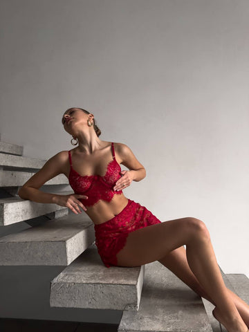 MİLENA RED ETEK SET