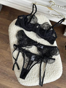 Private Garter Set - Siyah