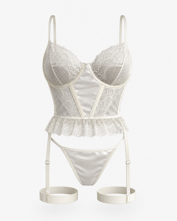 Elodie Garter Set - Ekru