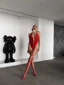 Jade Red Bodysuit
