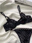 SİYAH DANTELLİ BRA TAKIM