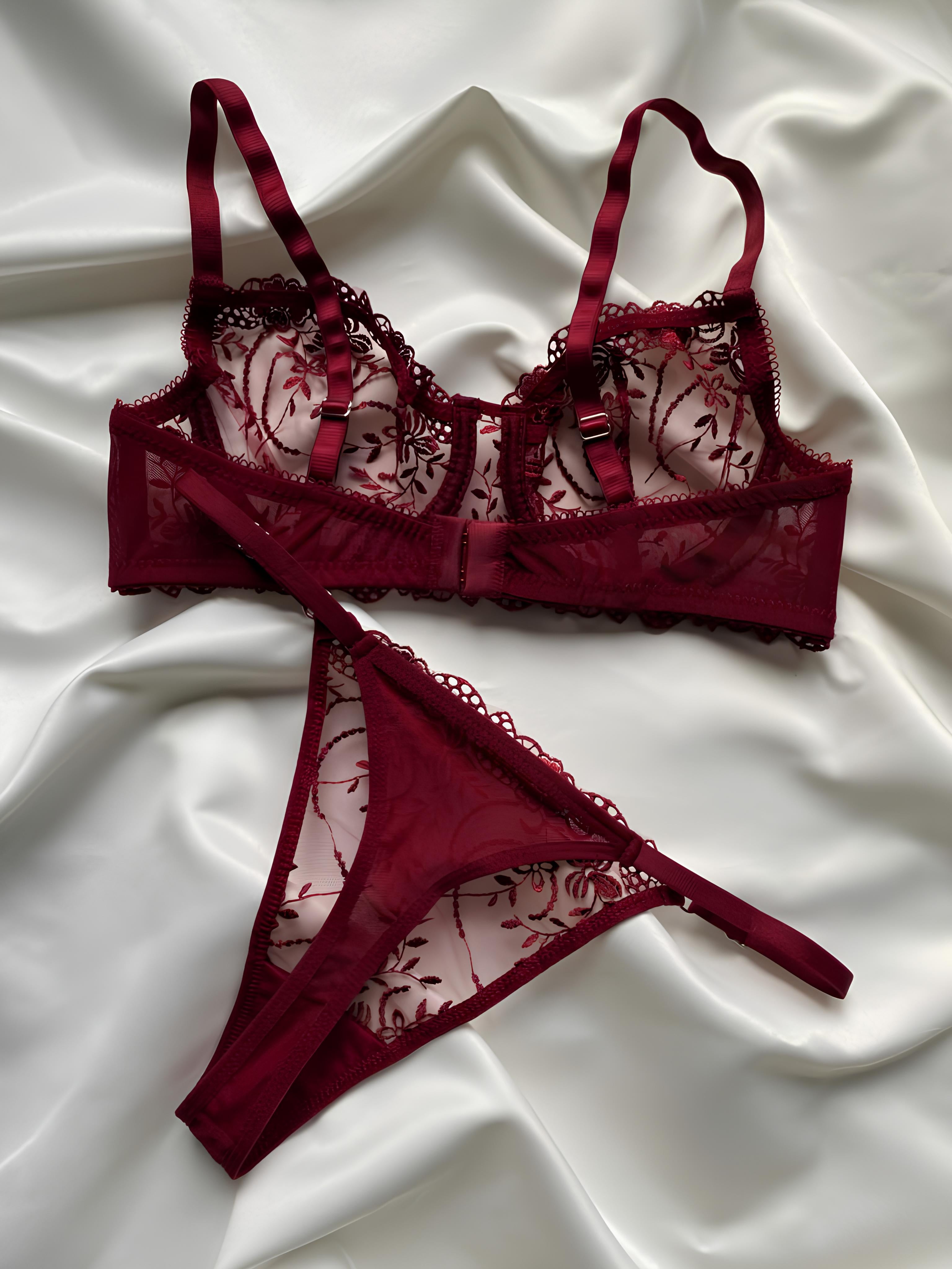 CLARED FLOWERS BRA SET