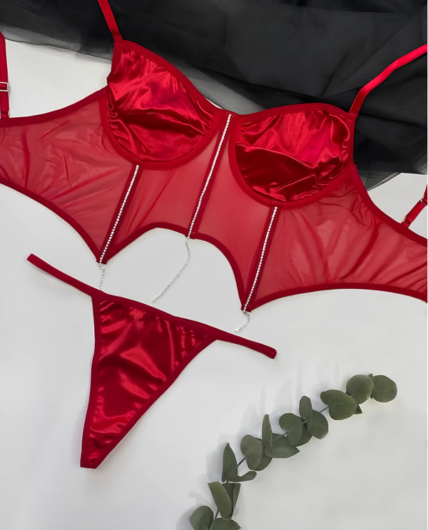 Valentines Büstiyer Set