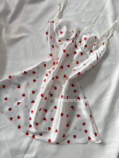 LUST & LACE 3-PIECE SATIN NIGHTGOWN SET