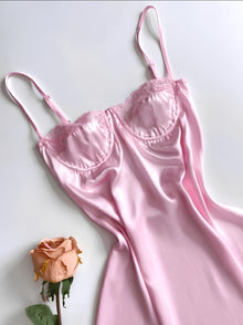 PINK SATIN NIGHTGOWN