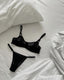 SİYAH TÜL BRA SET