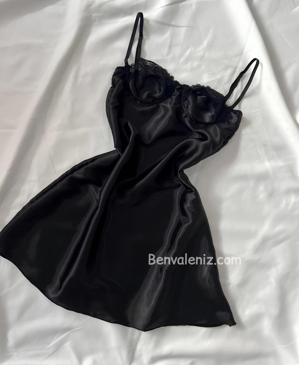 Lust & Lace 3'Lü Saten Gecelikler